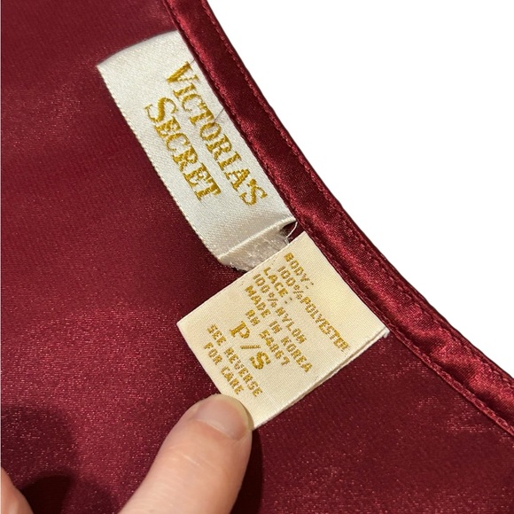 Vintage Victoria's Secret Red Satin Chemise Nightgown - Picture 2 of 6